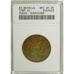 1787 1C Fugio Cent, STATES UNITED, Cinquefoils VF20 AN