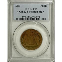 1787 1C Fugio Cent, STATES UNITED, Eight-Pointed Stars