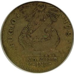 1787 1C Fugio Cent, STATES UNITED, Eight-Pointed Stars