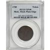 1789 TOKEN Mott Token, Thick Planchet, Plain Edge XF40