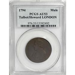 1794 1C Talbot/Howard AU53 PCGS