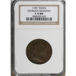 1783 TOKEN Georgivs Triumpho Token F15 NGC