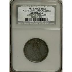 1783 1C Washington & Independence Cent, Large Military