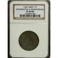 1783 1C Washington Unity States Cent VF30 NGC