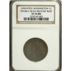 Undated 1C Washington Double Head Cent VF25 NGC