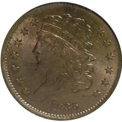 1835 1/2 C Brown MS65 NGC