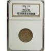 Image 1 : 1854 1/2 C Brown MS62 NGC