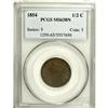 Image 1 : 1854 1/2 C Brown MS63 PCGS