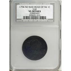 1794 1C No Fraction Bar VG8 CSN