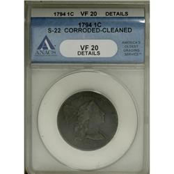 1794 1C Head of 1795 VF20 ANACS