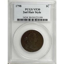 1798 1C Second Hair Style VF30 PCGS
