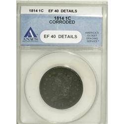1814 1C Crosslet 4 XF40 ANACS