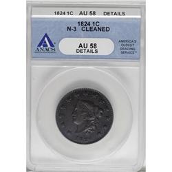 1824 1C AU58 ANACS