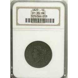 1829 1C Large Letters VF35 NGC