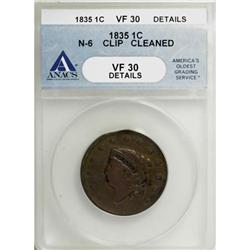 1835 1C Head of 1836 VF30 ANACS