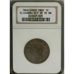 1840 1C Large Date VF35 NGC