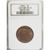 Image 1 : 1850 1C Red and Brown MS65 NGC
