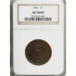 1851 1C AU58 NGC