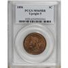Image 1 : 1856 1C Upright 5 Red and Brown MS65 PCGS