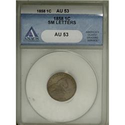 1858 1C Small Letters AU53 ANACS