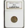 Image 1 : 1858 1C Small Letters MS62 NGC