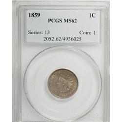 1859 1C MS62 PCGS