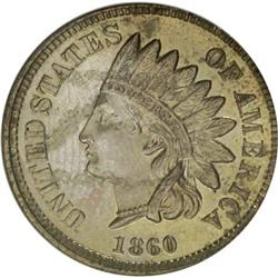 1860 1C Pointed Bust MS63 PCGS