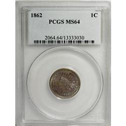 1862 1C MS64 PCGS
