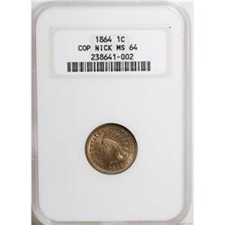 1864 1C Copper-Nickel MS64 NGC
