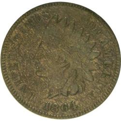 1864 1C L On Ribbon XF45 ANACS