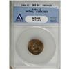 Image 1 : 1864 1C L On Ribbon Brown MS60 ANACS