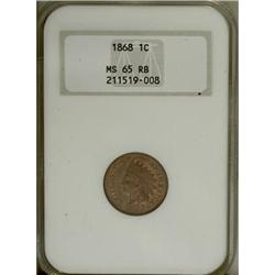 1868 1C Red and Brown MS65 NGC