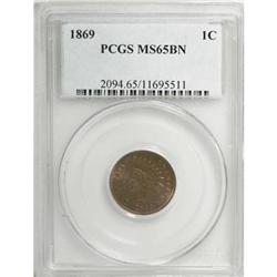 1869 1C Brown MS65 PCGS