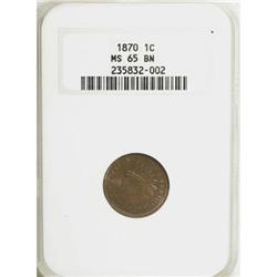 1870 1C Brown MS65 NGC