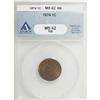 Image 3 : 1874 1C Red and Brown MS62 ANACS