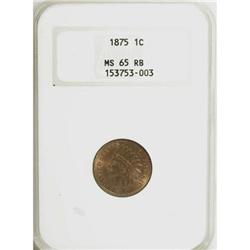 1875 1C Red and Brown MS65 NGC