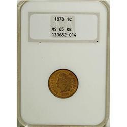 1878 1C Red and Brown MS65 NGC