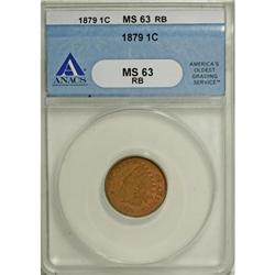1879 1C Red and Brown MS63 ANACS