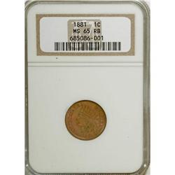 1881 1C Red and Brown MS65 NGC
