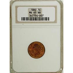 1882 1C Red and Brown MS65 NGC