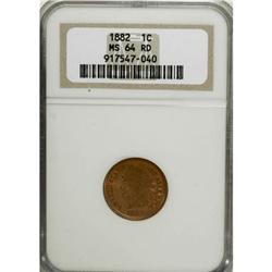 1882 1C Red MS64 NGC
