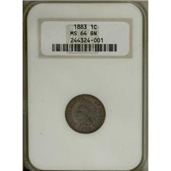 1883 1C Brown MS64 NGC