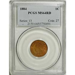 1884 1C Red MS64 PCGS