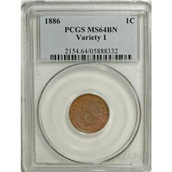 1886 1C Type One Brown MS64 PCGS