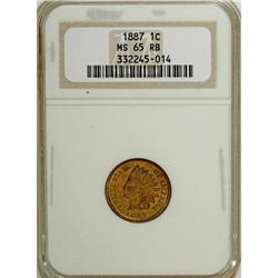 1887 1C Red and Brown MS65 NGC