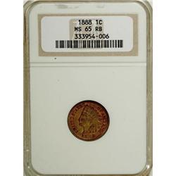 1888 1C Red and Brown MS65 NGC