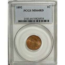 1892 1C Red MS64 PCGS
