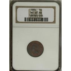 1894 1C Red and Brown MS65 NGC