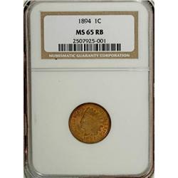 1894 1C Red and Brown MS65 NGC