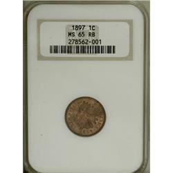 1897 1C Red and Brown MS65 NGC
